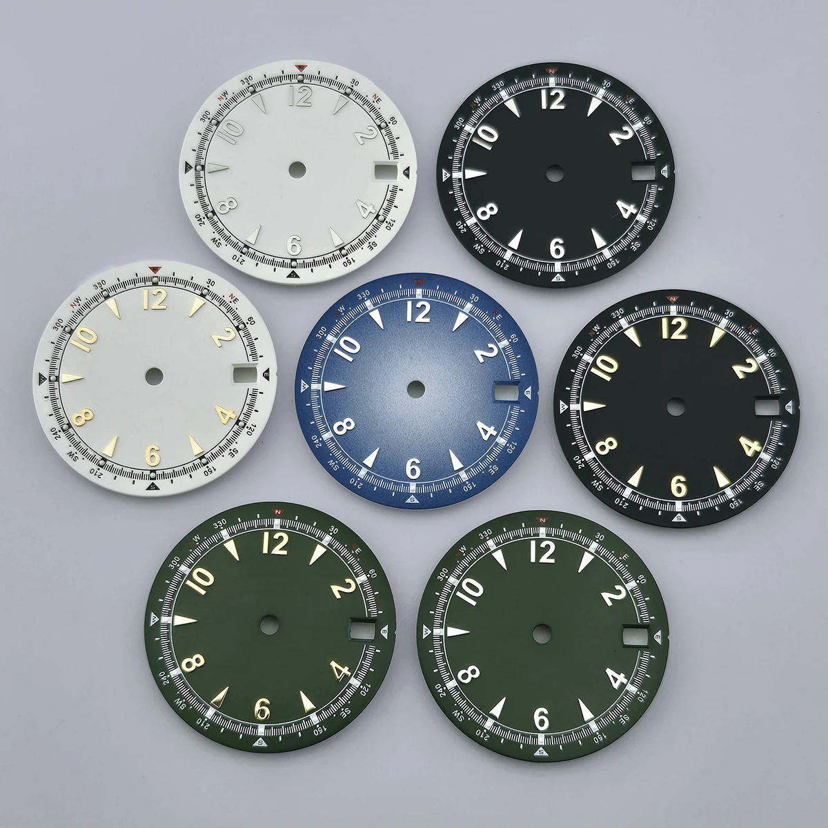 NEITON 28.5mm Sterile Watch Face Green Luminous Fit NH35 Movement Watch Dial