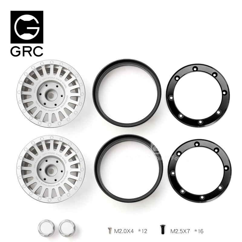 GRC RC سيارة Scx10 RR10 محور عجلات 2.2 معدن الألومنيوم Beadlock عجلات G53 ريال تسلق محور عجلات اكسسوارات # GAX0143JS/ GAX0143JD #6