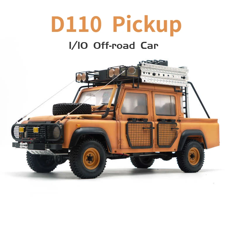 D1RC D110 Pickup Defender Camel Trophy 1/10 RC samochód wspinaczkowy terenowy pojazd symulacyjny Crawler 2 Speed Metal Chasis zabawkowy Model