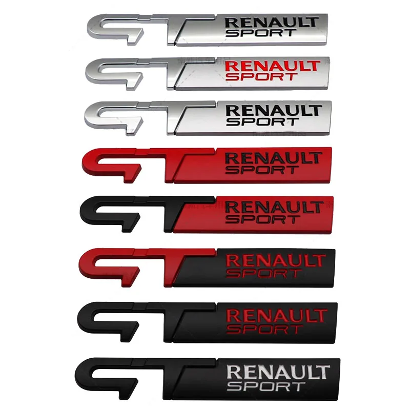Megane 2 3 4 5 Duster Logan Clio Laguna 2 Capture Arkana GT Sport Fender Trunk 3D نمط السيارة، الملصقات الخلفية، الشعارات، شارات، عصا