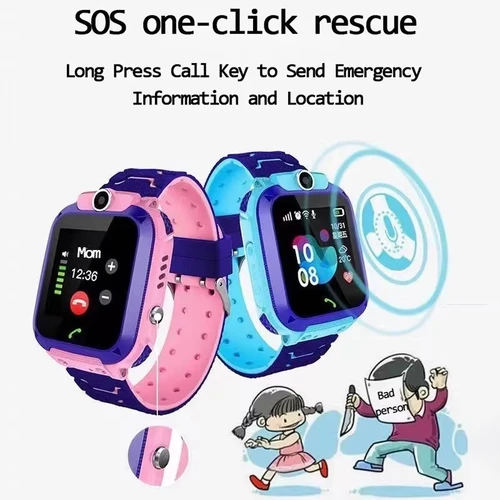 Imagen 2 del producto Reloj inteligente XIAOMI Q12 para niños, resistente al agua, SOS, antipérdida, reloj para teléfono, Chat de voz, tarjeta SIM 2G para niño y niña, reloj inteligente de regalo