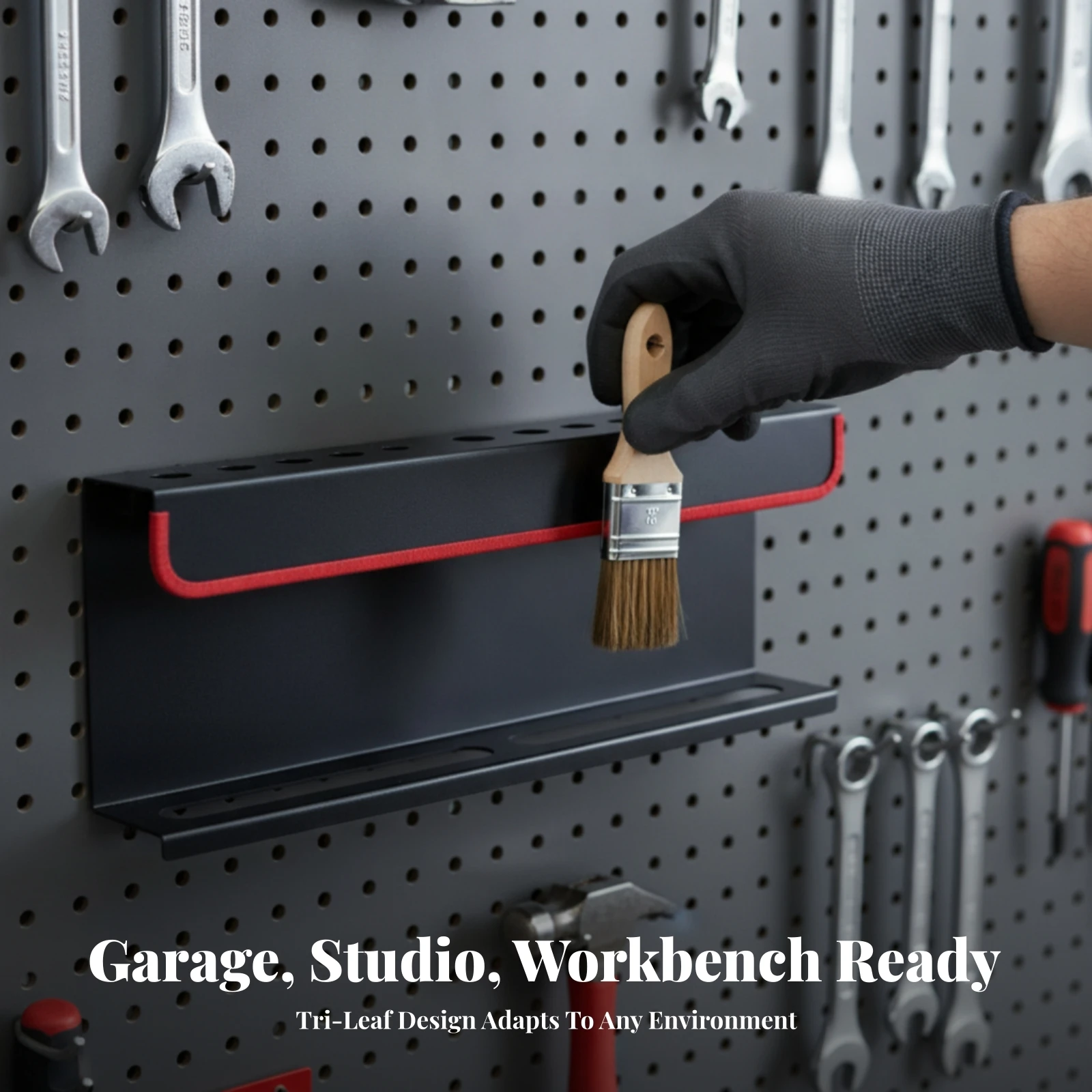Carbon-Steel Storage Rack Easy to Install Spray Bottle Holder Metal Bottle Organizer Compact for Cleaning Station, Workshop