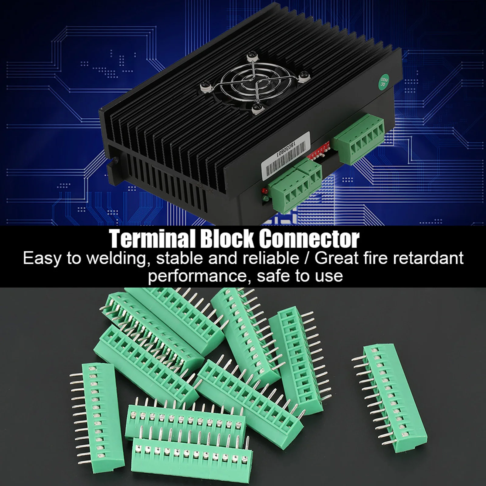 Screw Terminal Block Connector /set 12 Pin 2.54mm Pitch Green PCB  Screw Terminal Block Connector