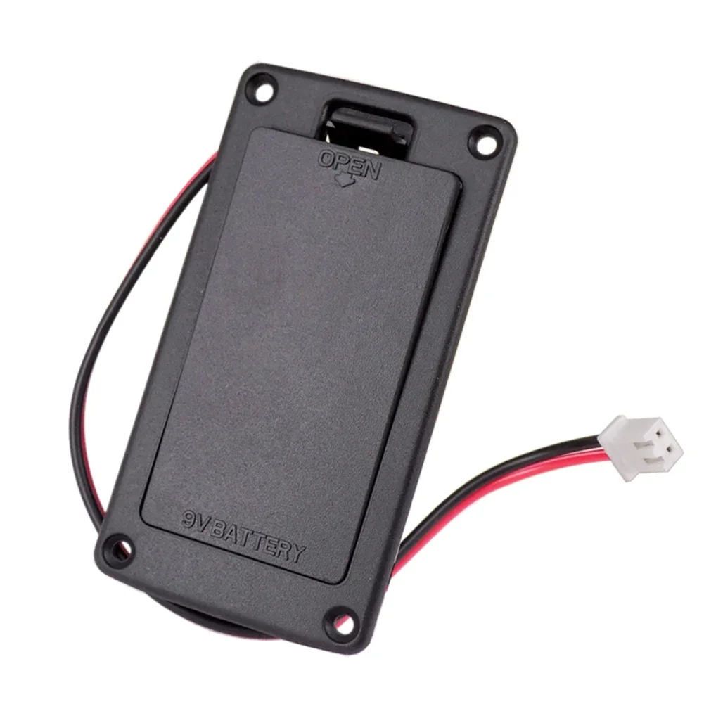 Guitar Bass 9V Guitar Pickup Battery Box Battery Holder Case Compartment Cover with Cable Contacts Guitar Bass Accessories