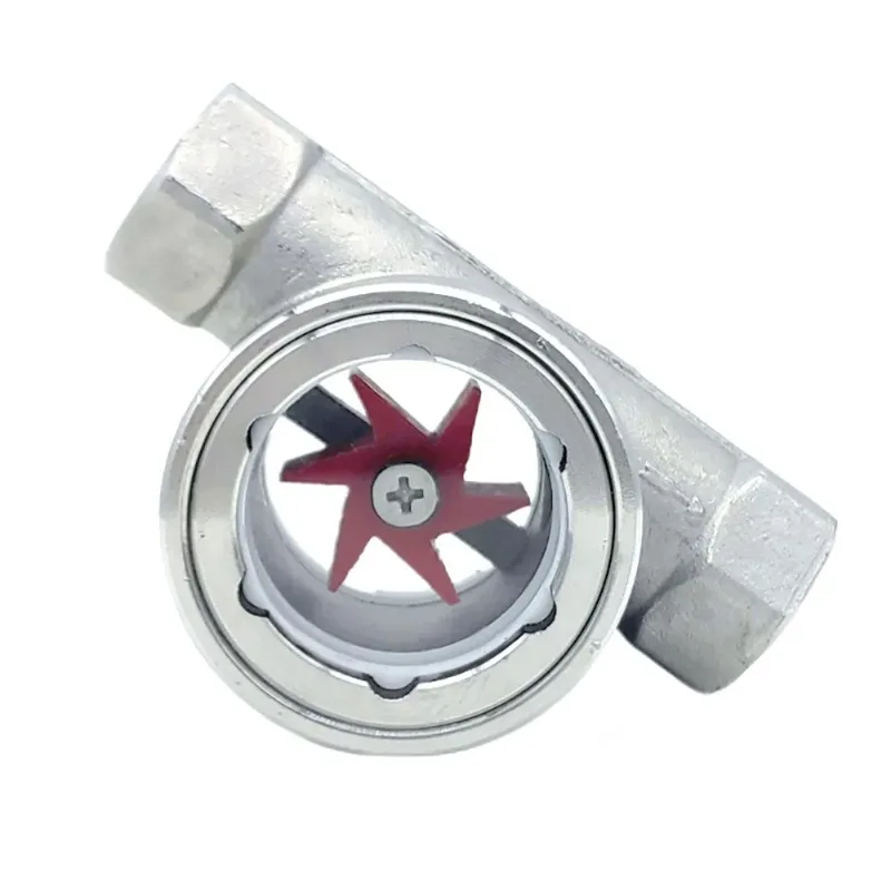 BSPT Female Thread 304 Stainless Steel Flow Indicator with Impeller Water Oil Visual Flow Observer Sight Glass Fitting