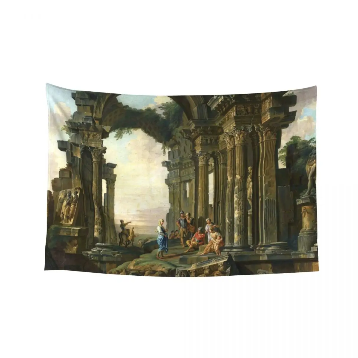 

Giovanni Paolo Panini Architectural capriccio with Roman ruins Tapestry Hanging Wall Bedrooms Decor Wall Decor Hanging Tapestry