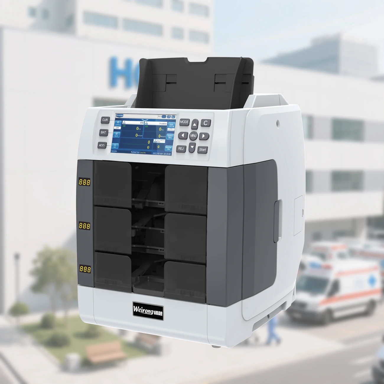 Высокая точность 2 + 1 карманная машина для подсчета денежных средств, смешанная установка банкнот, полная фитнес-сортировочная машина