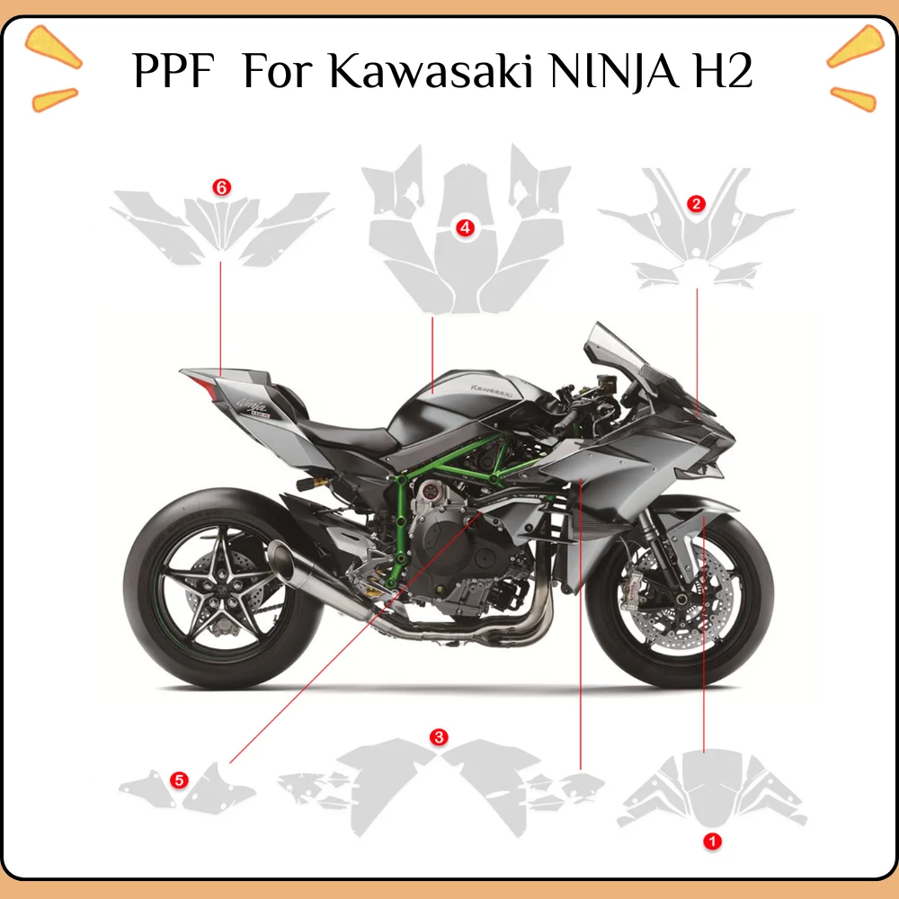 

Защитная пленка из ТПУ для мотоциклов Kawasaki KLE 500 2026, невидимый прозрачный комплект PPF, устойчивые к царапинам наклейки на кузов
