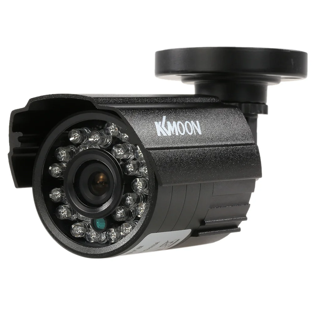 Cámara analógica 200TVL CCTV cámara tipo bala 24 lámparas IR visión nocturna 1/3 ''CMOS IR-CUT impermeable para sistema PAL de seguridad del hogar