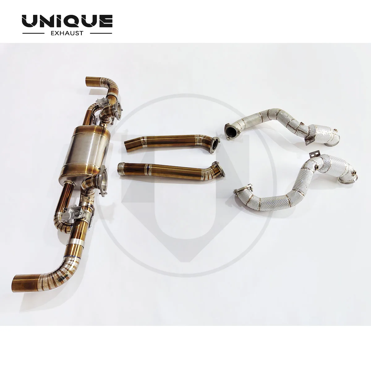 

УНИКАЛЬНАЯ для Aston Martin Vantage 4.0T, полностью титановая спортивная выхлопная система с клапаном и водосточной трубой ss304 для автомобилей