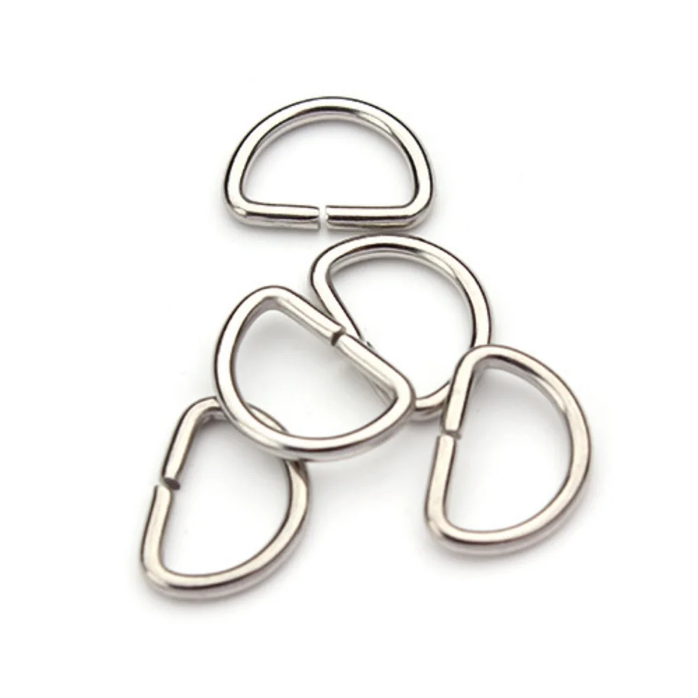50Pcs D-Ring Buckle Stainless Steel Semi-Circular D-Ring Adjustable hardware Bag Belt Process DIY Accessories image 2