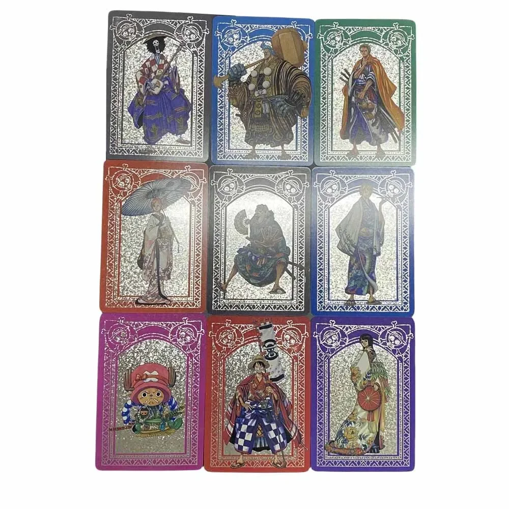 

DIY ONE PIECE Monkey D. Luffy Roronoa Zoro Original Series 9pcs Diamond Flash Anime Peripheral Game Collection Card Holiday Gift