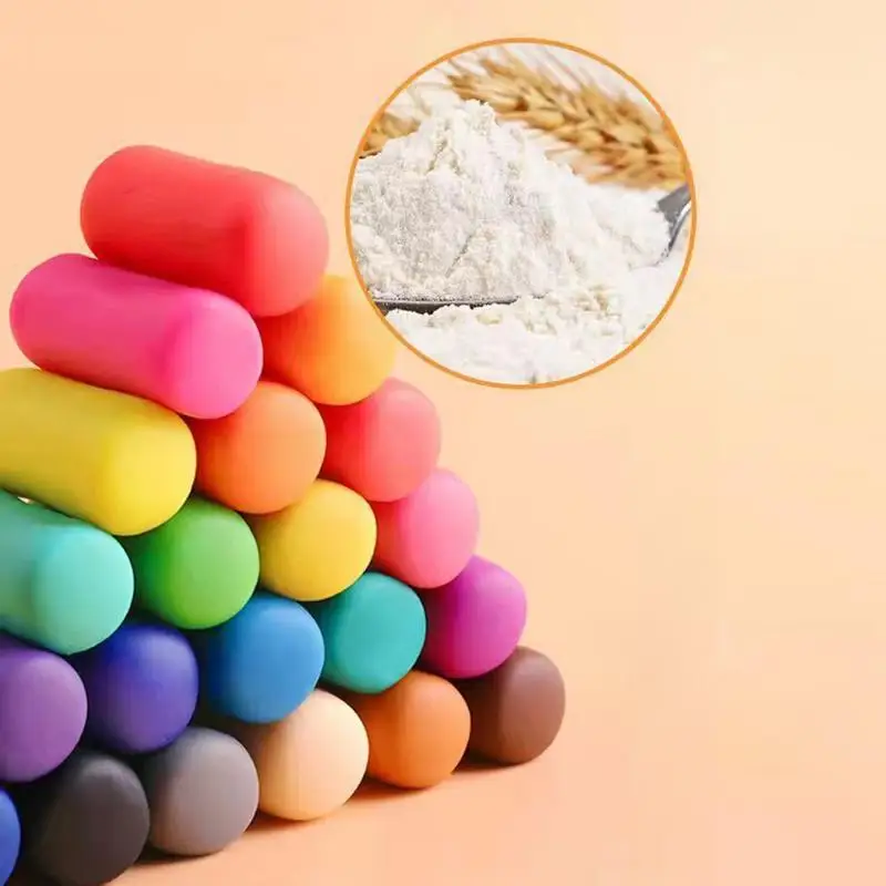 Juego de arcilla seca al aire de 12/24 colores, arcilla plástica súper ligera con herramientas de escultura, juguete educativo para niños, suministros de artesanía para niños