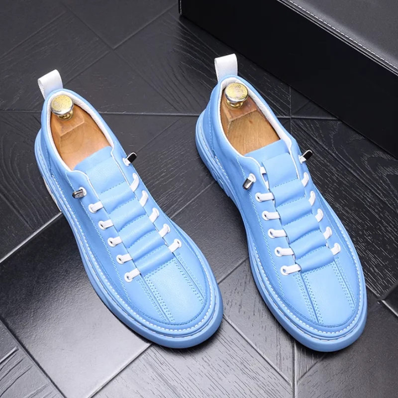 

Men Leather Casual Shoes Spring Autumn New Designer Crocodile Print Fashion Lace-Up Flat Leisure Shoes Zapatos Hombreb6