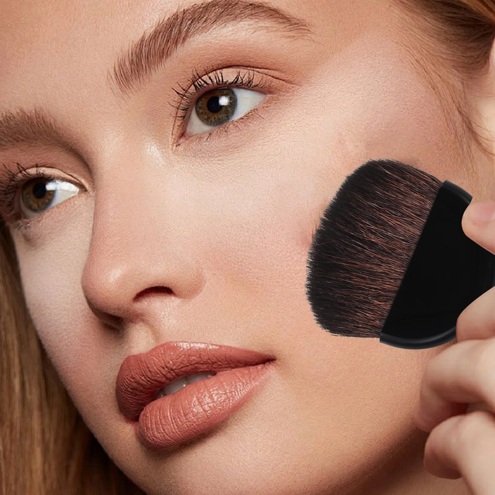 فرشاة أحمر الخدود فرشاة مكياج ناعمة صغيرة لكريم الأساس وبودرة الكونتور المحمولة والسفر والخد وفرش الوجه متعددة الوظائف #3