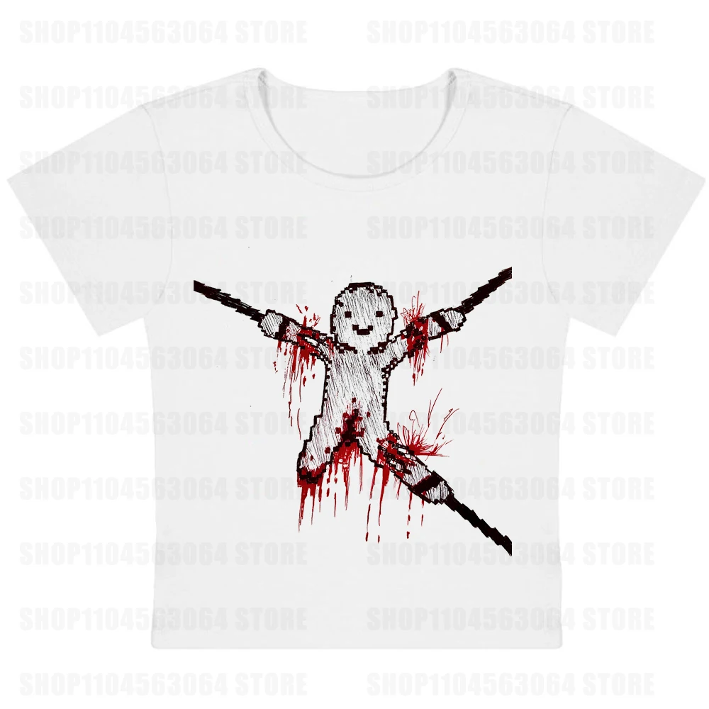 Kawaii Harajuku Vintage Mode Gothic Print Tank Top Sommer Punk Ärmellose Grafik Top 90er Jahre Straße Baby T-shirt Y2K weibliche Crop Top