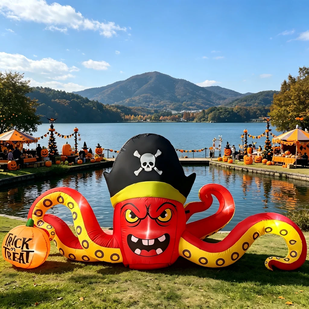 7.6FT Halloween Inflatable Pirate Octopus with 
