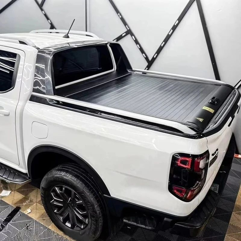 High Quality Heavy Duty Aluminum Manual Roll Up Tonneau Cover Fit Ranger T6 2016 Extra Cab King Cab Pickup Truck Bed