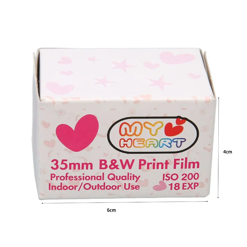 جديد المحبة القلب 35 مللي متر أبيض وأسود طباعة فيلم ISO 200 HD مقاوم للماء 35 مللي متر طباعة فيلم 8/18 EXP كاميرا فيلم ل 135 كاميرا