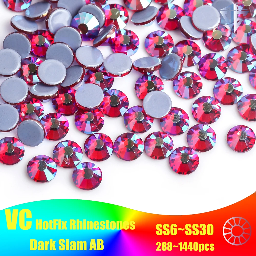 Light Siam AB Better DMC Crystal стразы HotFix Rhinestones Iron On Hot Fix Rhinestones Motif Strass For Fabric Transfer F0280