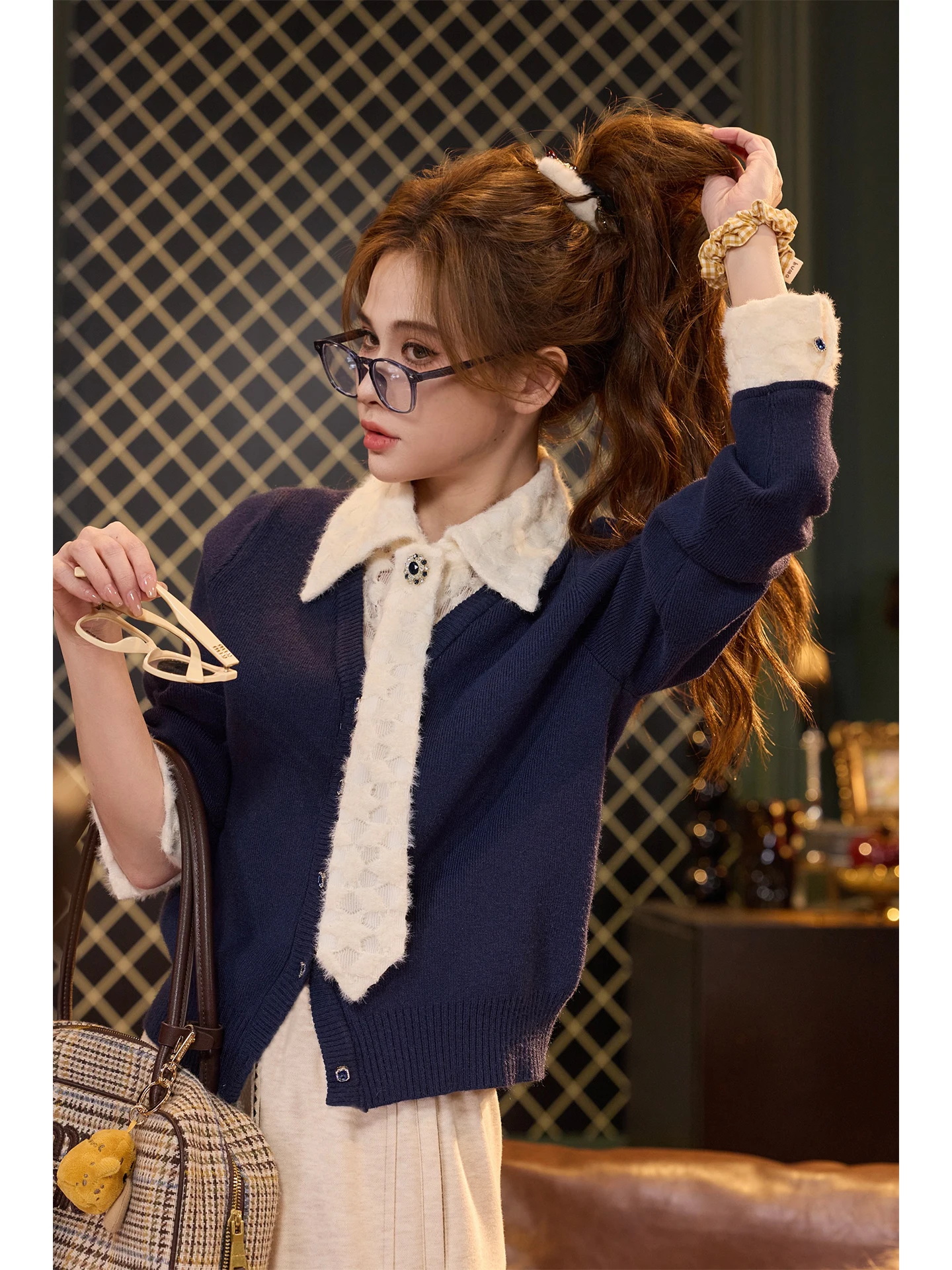 

TUNT Autumn Winter Soft Cozy Collar Color Blo Sweater Women's Knittedwear Casual Sle Polyester Fiber Long Sve