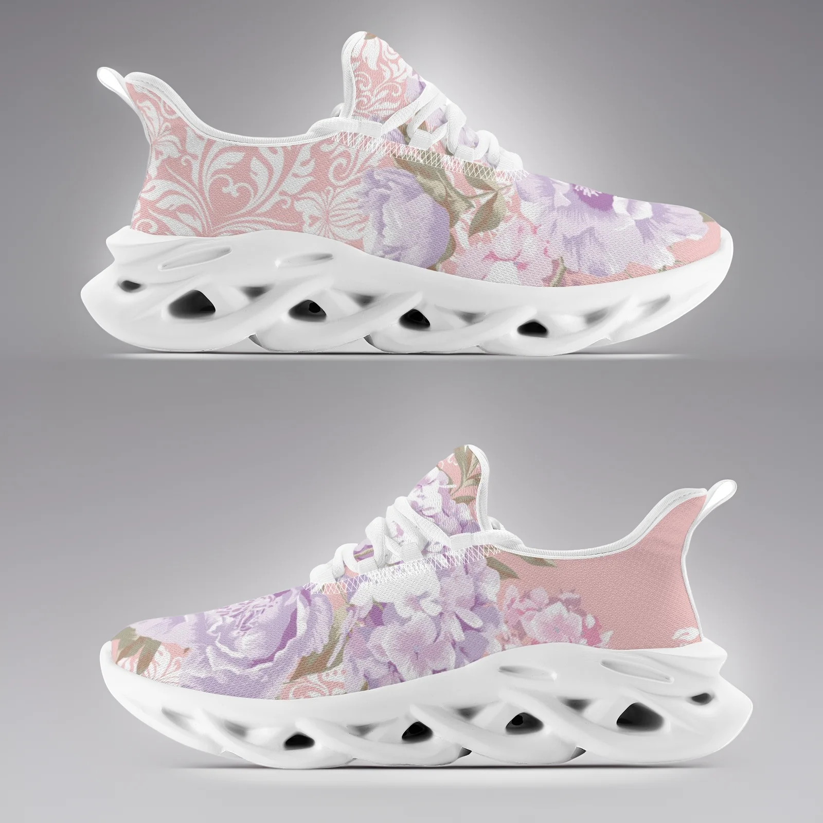 أحذية رياضية كاجوال مطبوعة بألوان مائية مخصصة للرجال والنساء، أحذية جري خفيفة الوزن وجيدة التهوية