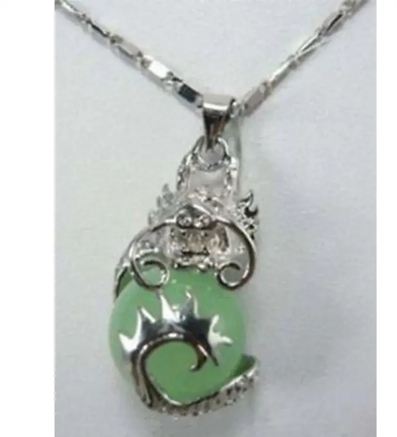 

Fashion jewelry jade Dragon Pendant & Necklace greenAA