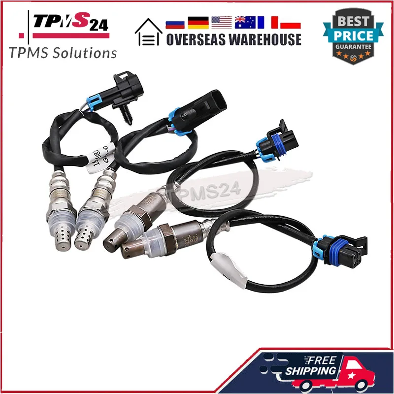 Upstream & Downstream Oxygen Sensor O2 Sensor 4PCS 234-4258 234-4337 For Chevrolet Silverado 1500 GMC Sierra 1500 Hummer H2