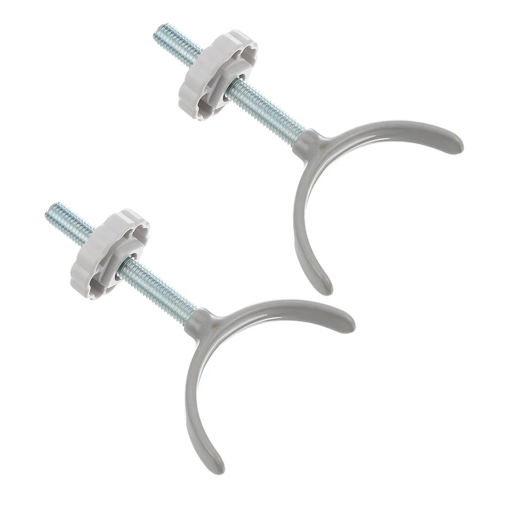 2Pcs Stair Gate Accessories U Shaped Guardrail Fixator Metal Safety Gate Holder for Children Fall Prevention Indoor Outdoor Use