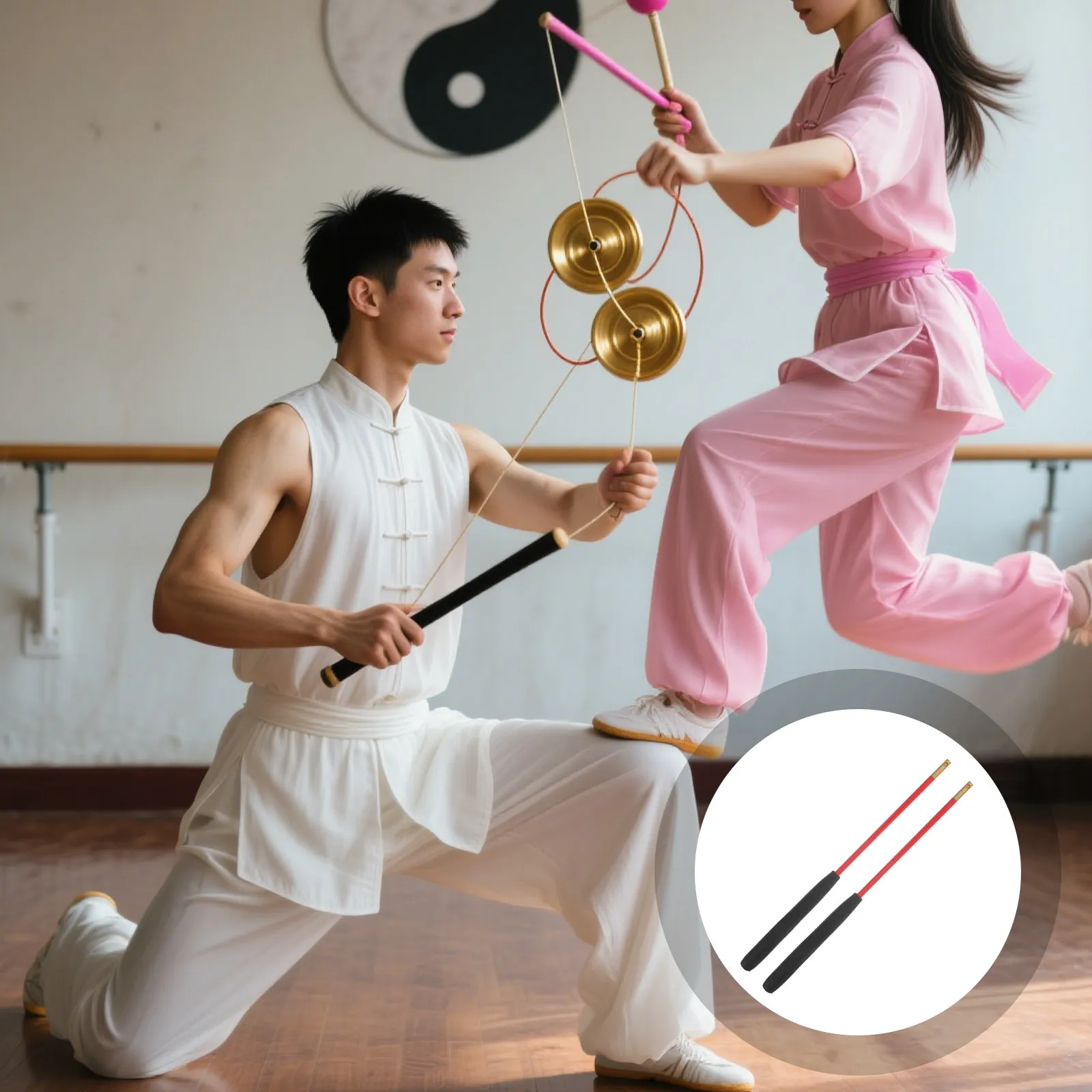 

1 пара профессиональных палочек для диаболо с нескользящими ручками, легкие сменные палочки для жонглирования, китайского диаболо, фитнеса и активного отдыха на улице