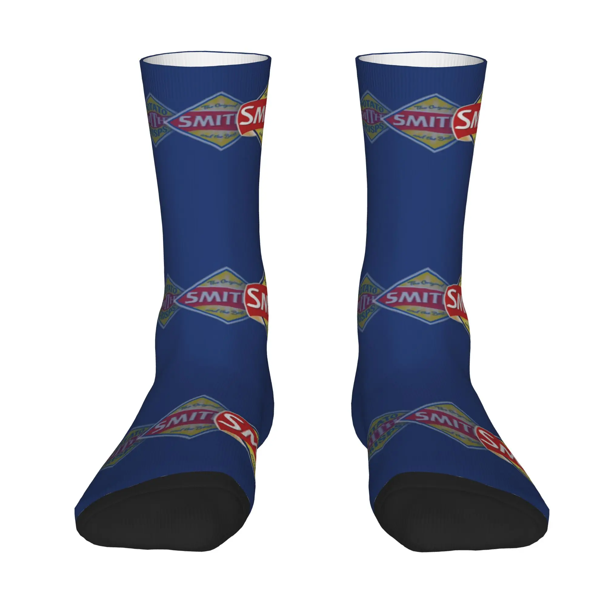 1 Pair Funny Sock Smith's Logo Vintage Quality Pattern Printed Men Crew Socks Novelty Men's Socks