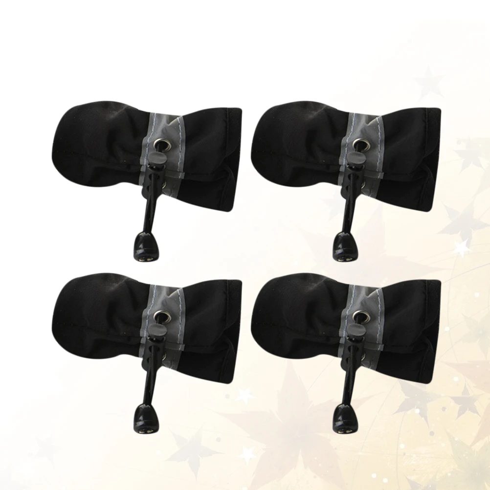 

4Pcs Pet Rain Shoes Dog Boots Waterproof Anti Slip Soft Sole Outdoor Running Shoes Protective Dog Paw Covers Black 6 Size