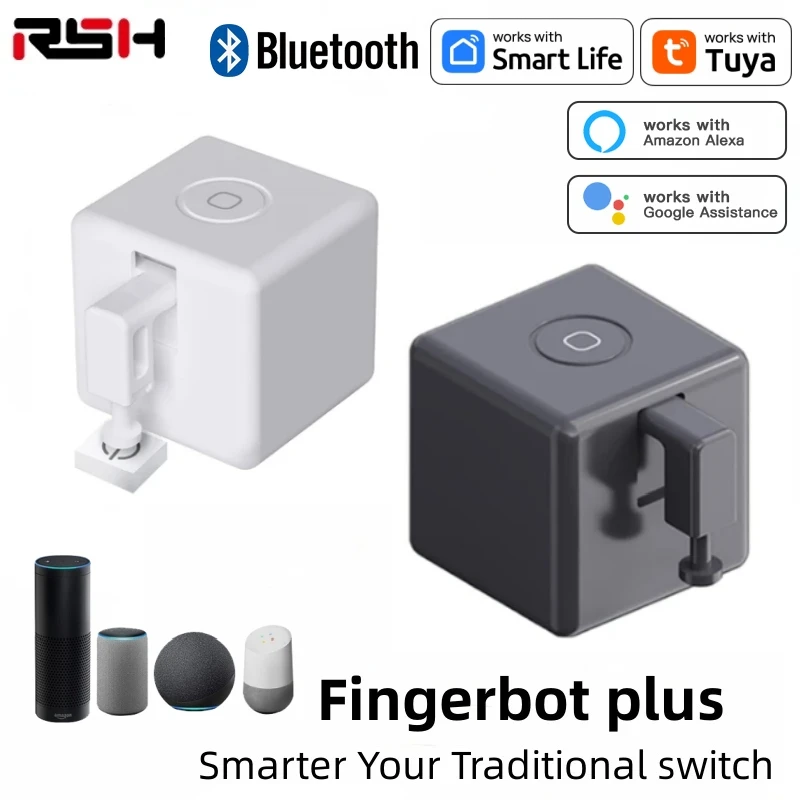 RSH Bluetooth Smart Fingerbot Switch Button Pusher Robot No Wiring Switch With Touch Smart Life App Voice control Alexa Google