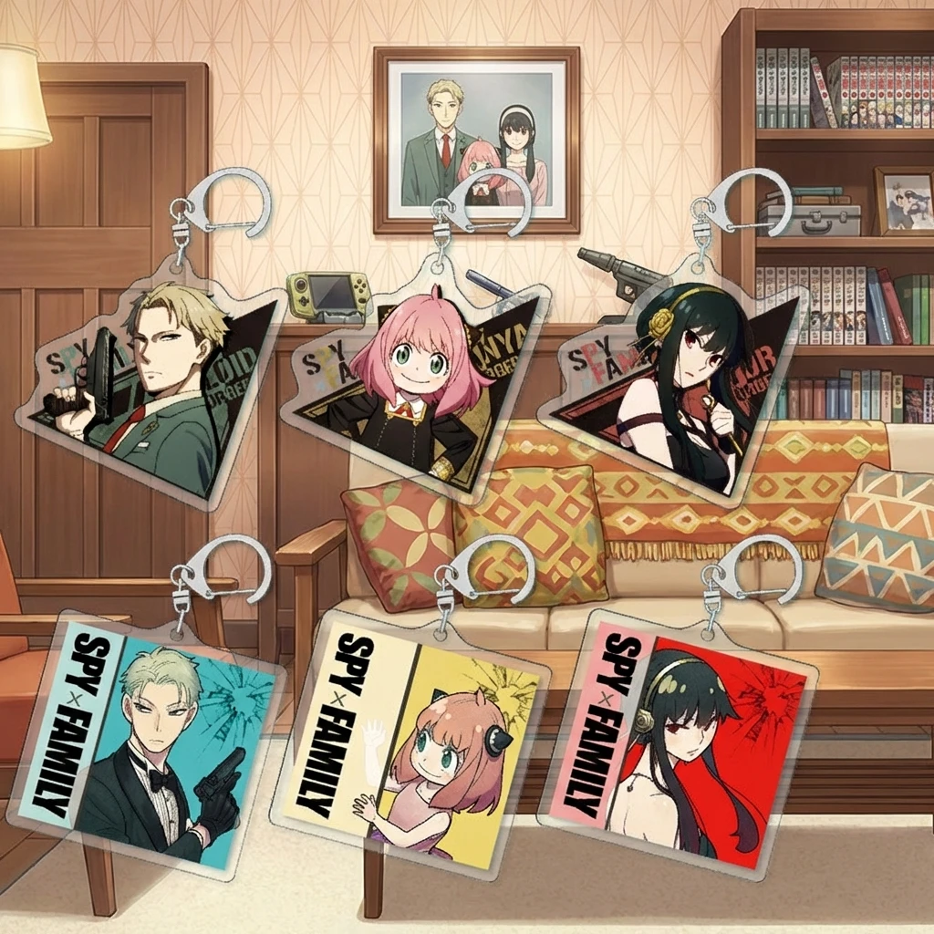Llavero SPY×FAMILY Anya, Colgante Acrílico con Figura de Anime, Accesorio para Mochila, Regalo de Merchandising de Spy x Family