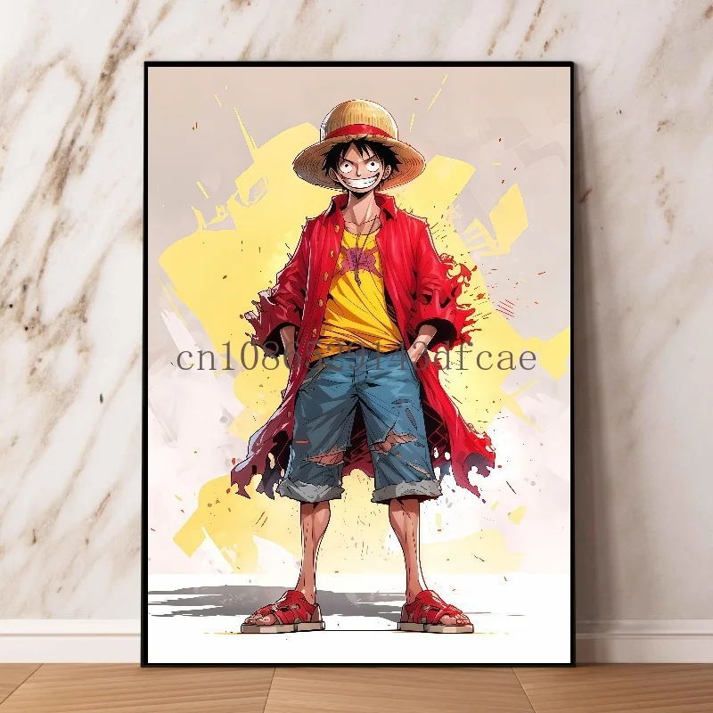 One Piece Classic Anime Character Luffy Poster Living Room Decoration Colorful Printing HD Canvas Painting Art Painting Gifts