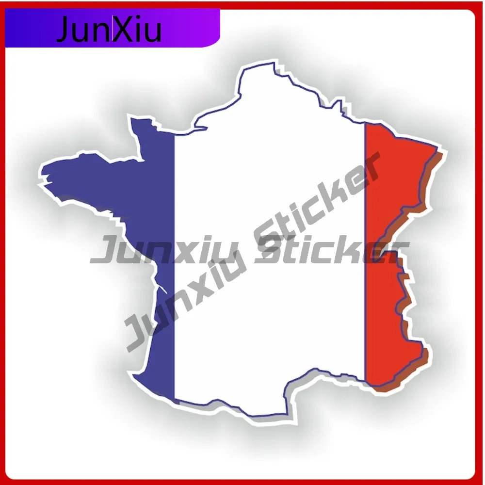 

France Map Flag Silhouette Sticker Vinyl Decals Exterior Scratch Cover Sticker Custom Decals Car Rear Tent For Suv Camping Acces