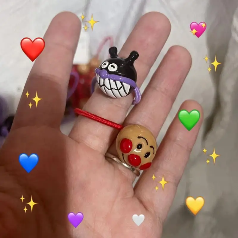 Kawaii Anpanman Baikinman Hair Rope Anime Cartoon Cute Headrope Sweet Lovely Headdress Decorative Gifts for Girls and Children