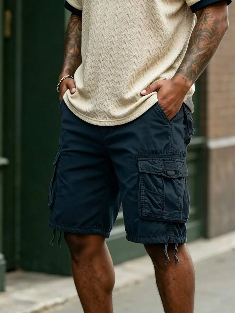 

Men’s Lightweight Cargo Shorts With Multiple Pockets For Summer Outdoor Activities, Travel, Beach And Daily Wear