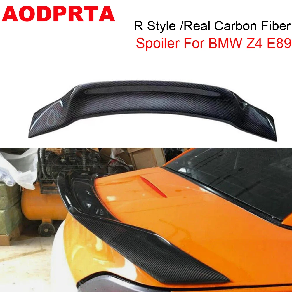Real Carbon Fiber Rear Boot Trunk Wing Ducktail Spoiler For BMW Z4 E89 2009-2015 Renntech R Style