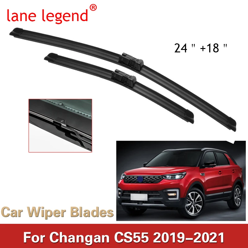 

lane legend Car Front Rear Windscreen Wiper Blades For Changan CS55 2019 2020 2021 Car Accessories Wiper Blade Brushes Cutter