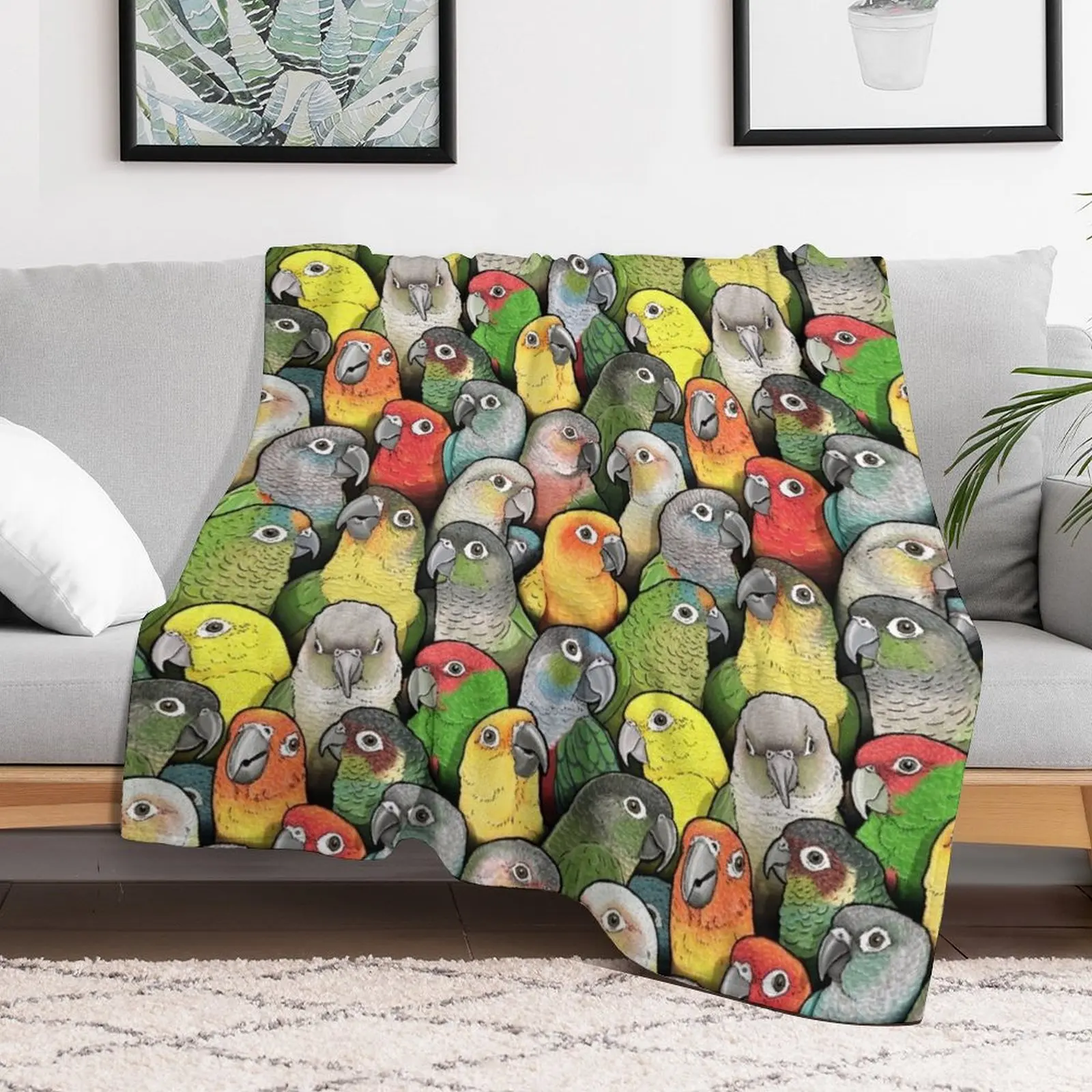 Colour of Conures Throw Blanket anime Retros Large Luxury Throw Blankets