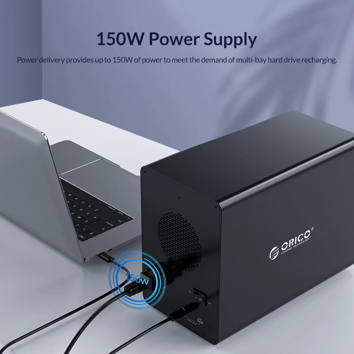 ORICO 5 Bay HDD 35 Series Type-C HDD Docking Station 10Gbps ความจุขนาดใหญ่ 3.5 นิ้วฮาร์ดไดรฟ์สำหรับการขุด Altcoins