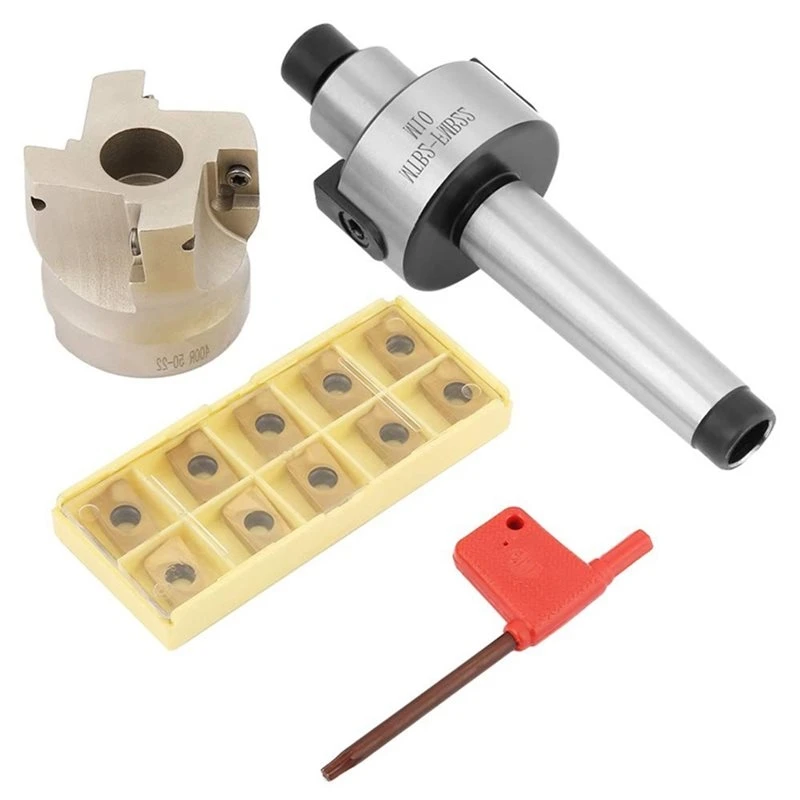 BAAJ-Face End Mill Set MT2 FMB22 Holder Indexable 400R 50 22 CNC Cutter