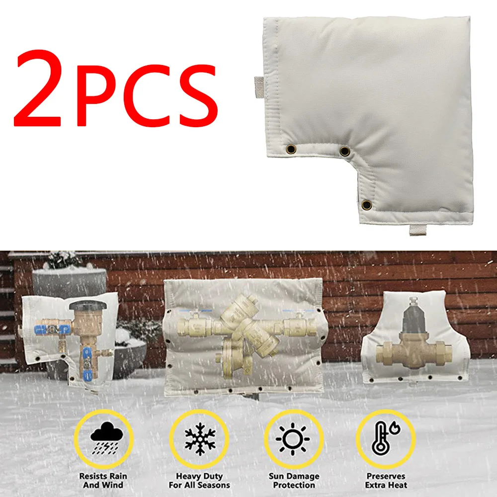 

2pcs Valve Antifreeze Cover Outdoor Faucet Protective Cover Garden Supplies Pipe Protector Sock for Winter Wall Water Spigo