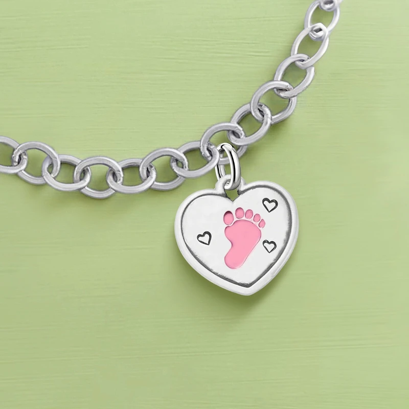 

925 Sterling Silver JamesAvery Vintage Pendants Footprints Crown Charms Beads Fit Original Bracelet Bangles Necklace DIY Jewelry