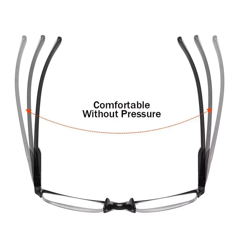 Lesebrille für Herren, Halbrahmen, Ultraleicht, Presbyopie-Brille, 2023, Damenbrille +0,75 bis +4,0, Unisex-Lesebrille – Detail 4