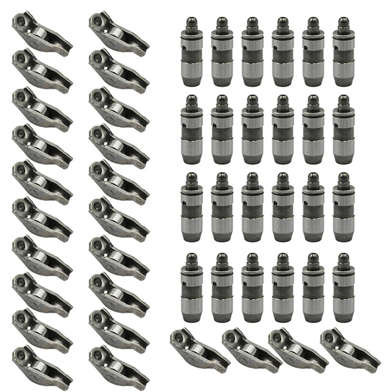 48pcs Rocker Arms & Lifters 3L3Z-6564-BA 5L1Z-6500-A Fit For Ford F-150 Mustang 4.6L 5.4L 3V 3L3Z6564BA 5L1Z6500A