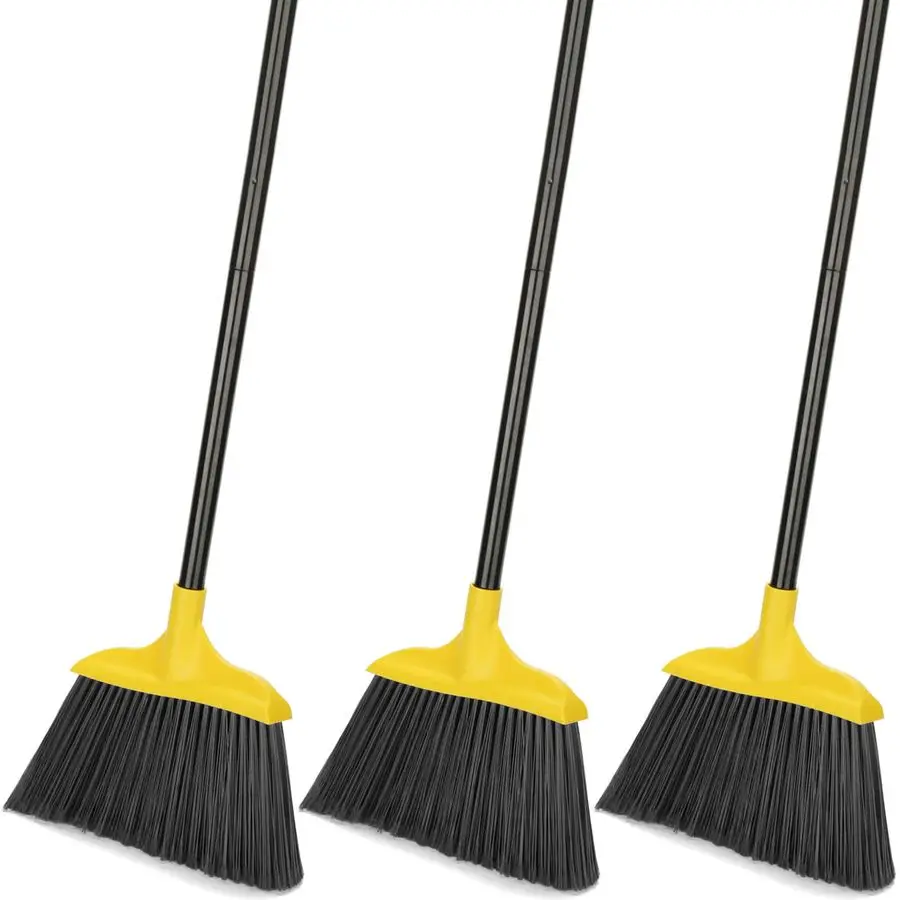 

3 Pack Outdoor Broom HeavyDuty Indoor Commercial Brooms 54 Inches for Courtyard Garage Restaurant Lobby Patio Mall Market Office