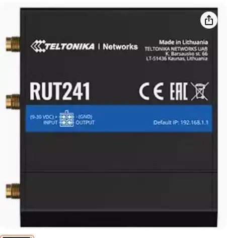 

Teltonika RUT241098000 (US Version) RUT241 4G LTE Cellul