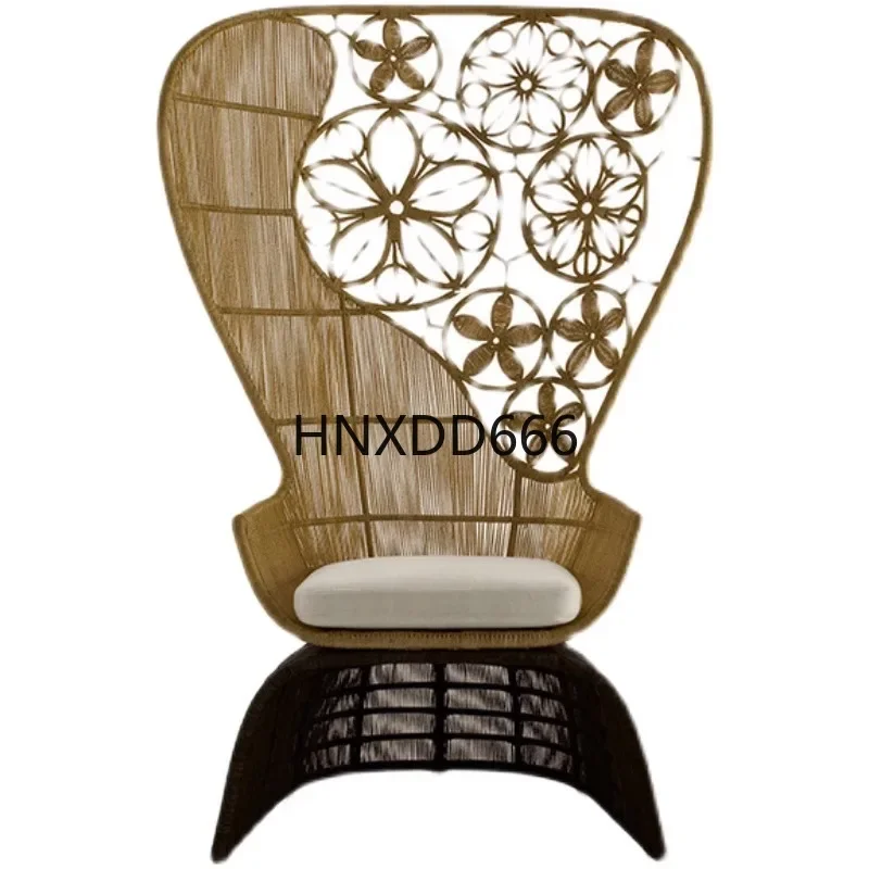 Outdoor rattan chair courtyard rattan sofa waterproof sunscreen rattan furniture